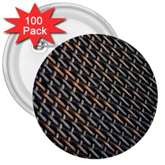 Rattan Wood Background Pattern 3  Buttons (100 Pack)  by Sapixe