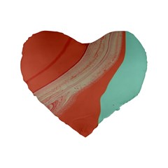 Clay And Water Standard 16  Premium Flano Heart Shape Cushions by WILLBIRDWELL