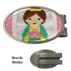 Cross Stitch Kimono Money Clips (oval)  by DeneWestUK
