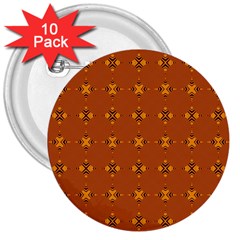 Bold  Geometric Yellow Circles Sm 3  Buttons (10 Pack)  by BrightVibesDesign