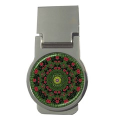 Sunshine Mandala In Rose Heaven Money Clips (round)  by pepitasart