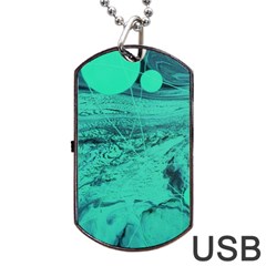 Neon Bubbles 2 Dog Tag Usb Flash (one Side) by WILLBIRDWELL