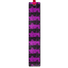 Zombie Purple And Black Halloween Nightmare Stripes  Large Book Marks by PodArtist