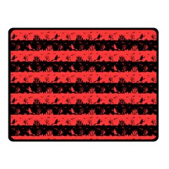 Donated Kidney Pink And Black Halloween Nightmare Stripes  Fleece Blanket (small) by PodArtist