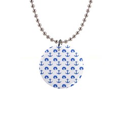 Vintage Face Anchor Blue Button Necklaces by snowwhitegirl