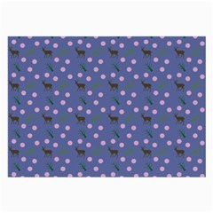 Blue Deer Pattern Large Glasses Cloth (2-side) by snowwhitegirl
