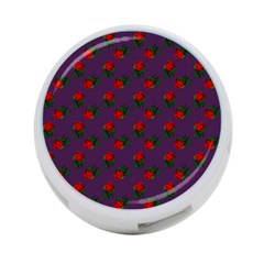 Red Roses Purple 4-port Usb Hub (one Side) by snowwhitegirl