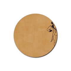 Flapper 1515869 1280 Rubber Coaster (round)  by vintage2030