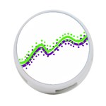 Wavy Line Design 4-Port USB Hub (Two Sides) Back