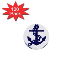 Anchor Chain Nautical Ocean Sea 1  Mini Buttons (100 Pack)  by Sapixe
