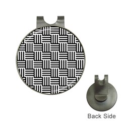 Basket Black Lines Stripes White Hat Clips With Golf Markers by Sapixe