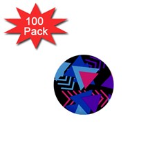 Memphis Pattern Geometric Abstract 1  Mini Buttons (100 Pack)  by Sapixe