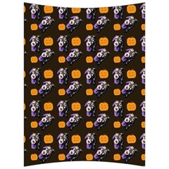 Halloween Skeleton Pumpkin Pattern Brown Back Support Cushion by snowwhitegirl