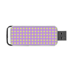 Pastel Mod Purple Yellow Circles Portable Usb Flash (one Side) by BrightVibesDesign