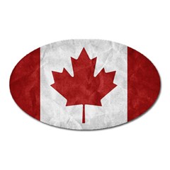 Canada Grunge Flag Oval Magnet by Valentinaart