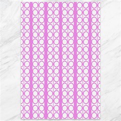 Circles Lines Light Pink White Pattern Canvas 12  X 18  by BrightVibesDesign