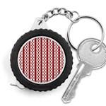 Circles Lines Red White Pattern Measuring Tape Front