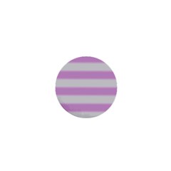 Bold Stripes Soft Pink Pattern 1  Mini Buttons by BrightVibesDesign