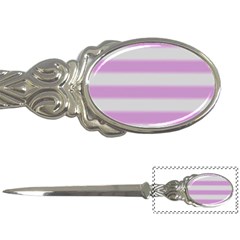 Bold Stripes Soft Pink Pattern Letter Opener by BrightVibesDesign