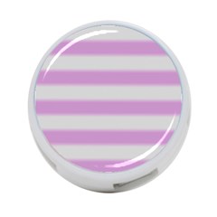 Bold Stripes Soft Pink Pattern 4-port Usb Hub (one Side) by BrightVibesDesign