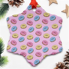 Donuts Pattern Snowflake Ornament (two Sides) by Valentinaart