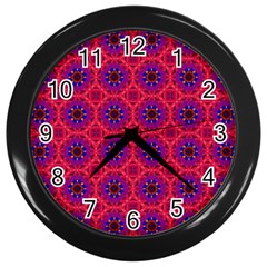 Retro Abstract Boho Unique Wall Clock (black) by Simbadda