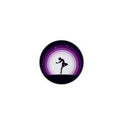 Woman Moon Fantasy Composing Night 1  Mini Buttons by Celenk