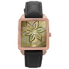 You Are My Star Rose Gold Leather Watch  by NSGLOBALDESIGNS2