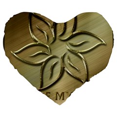 You Are My Star Large 19  Premium Flano Heart Shape Cushions by NSGLOBALDESIGNS2