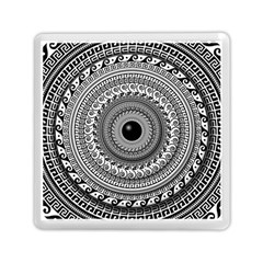 Graphic Design Round Geometric Memory Card Reader (square) by Simbadda