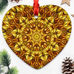 Abstract Antique Art Background Heart Ornament (two Sides) by Simbadda