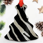 Zebra print Christmas Tree Ornament (Two Sides) Front