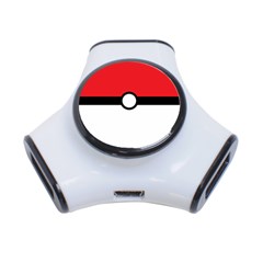 Poke Ball 3-port Usb Hub by raeraeshescrafty