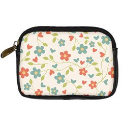 Flowers Pattern Digital Camera Leather Case by Hansue