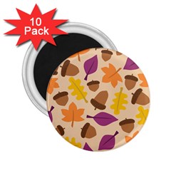 Acorn Pattern 2 25  Magnets (10 Pack)  by Hansue