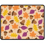 Acorn Pattern Double Sided Fleece Blanket (Medium)  58.8 x47.4  Blanket Back