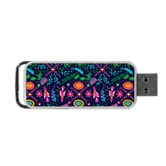 Colorful Pattern Portable Usb Flash (two Sides) by Hansue