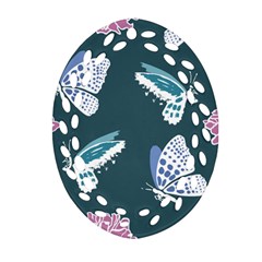 Butterfly  Ornament (oval Filigree) by Hansue