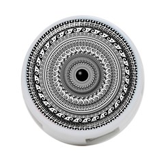Graphic Design Round Geometric 4-port Usb Hub (two Sides) by Nexatart