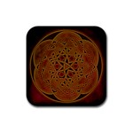 Beautiful Art Pattern Rubber Coaster (Square)  Front