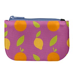 Seamlessly Pattern Fruits Fruit Large Coin Purse by Nexatart