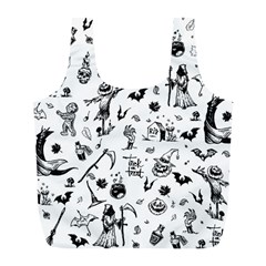 Halloween Pattern Full Print Recycle Bag (l) by Valentinaart