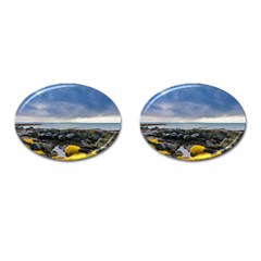 Iceland Nature Mountains Landscape Cufflinks (oval) by Sapixe