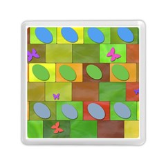 Easter Egg Happy Easter Colorful Memory Card Reader (square) by Sapixe