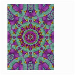Water Garden Lotus Blossoms In Sacred Style Large Garden Flag (two Sides) by pepitasart