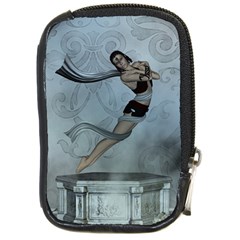 Wonderful  Fairy, Blue Colors Compact Camera Leather Case by FantasyWorld7
