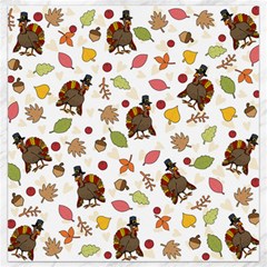 Thanksgiving Turkey Pattern Canvas 12  X 12  by Valentinaart