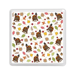 Thanksgiving Turkey Pattern Memory Card Reader (square) by Valentinaart