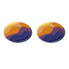 Autumn Copyspace Wallpaper Cufflinks (oval) by Sapixe