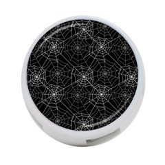 Pattern Spiderweb Halloween Gothic On Black Background 4-port Usb Hub (one Side) by genx